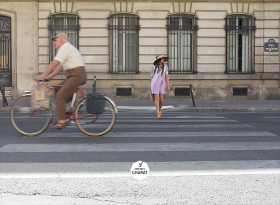 Paris-bicycle-crossing-modelling-street-Life-Through-My-Lens-Dr-dentist-Pretam-Gharat-wimpole-harley-street-London